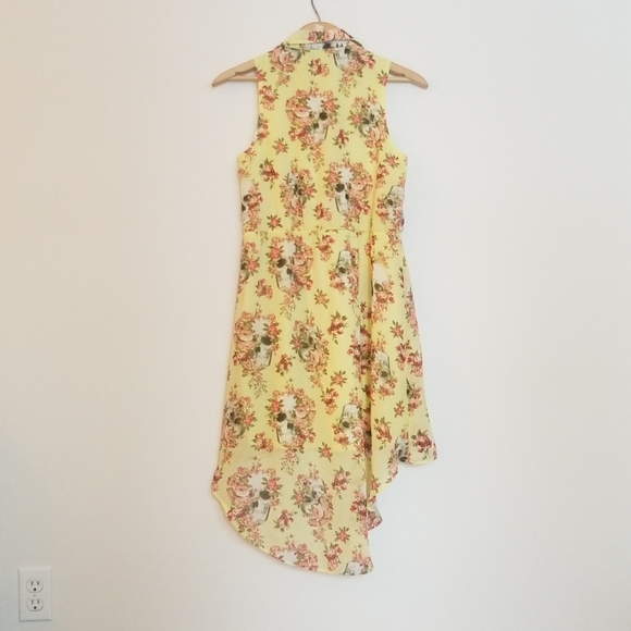 Skulls & Roses high-low button down dress - Picture 6 of 6